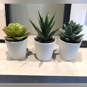 🪴3 PACK Succulent🪴 Artificial Potted Plant Succulent 3 Pack Home Decor C…